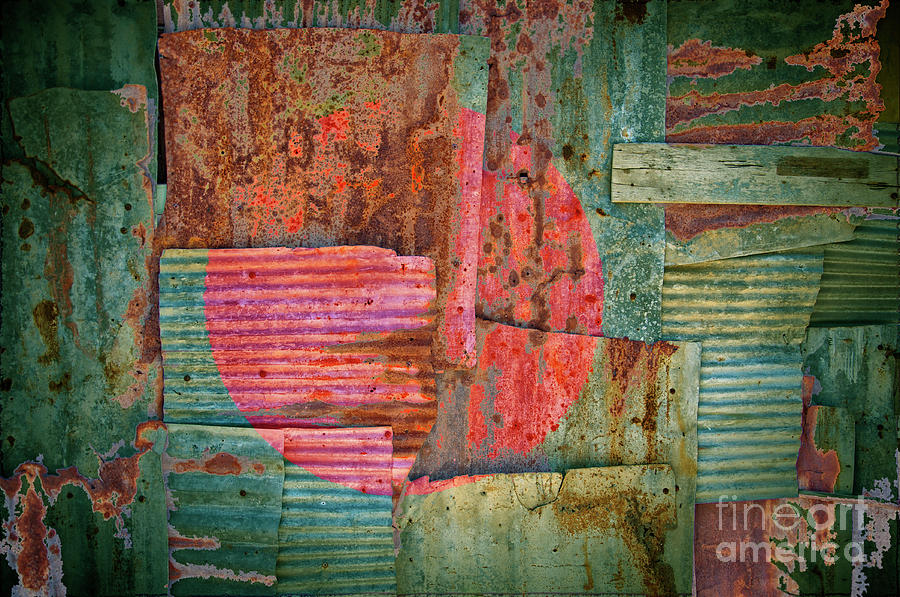 Corrugated Iron Bangladesh Flag Photograph by Antony McAulay