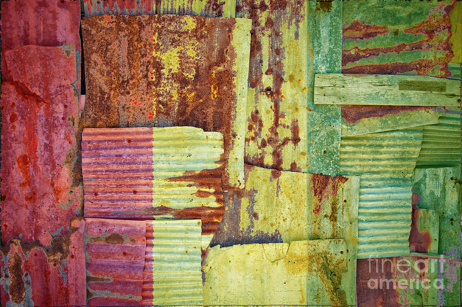 Corrugated Iron Guinea Flag Photograph by Antony McAulay