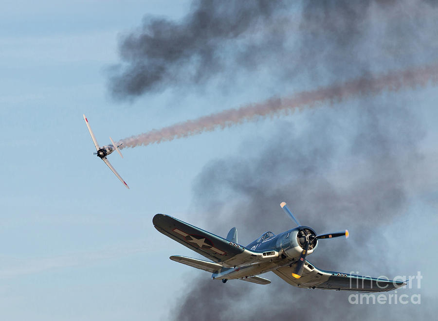 Corsair Fighter in Aerial Combat by Kevin McCarthy Corsair Fighter in Aerial Combat by Kevin McCarthy
