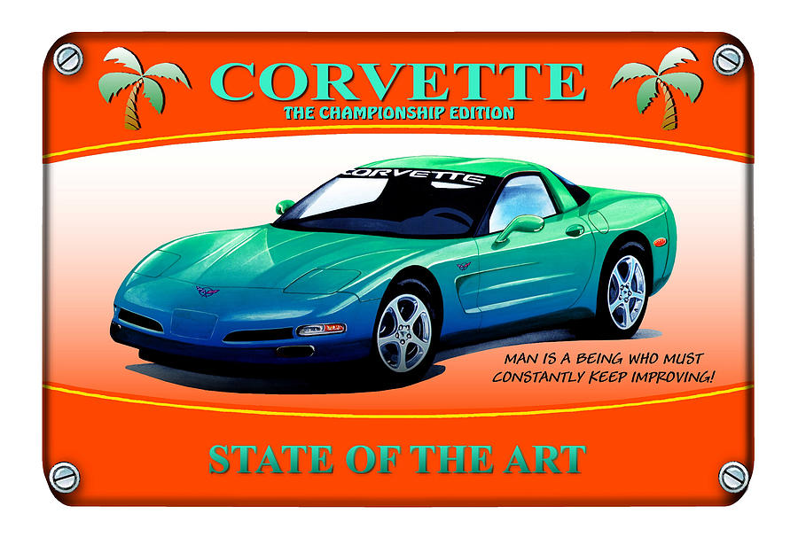 Corvette C5-Championship Edition Mixed Media by Simon Read