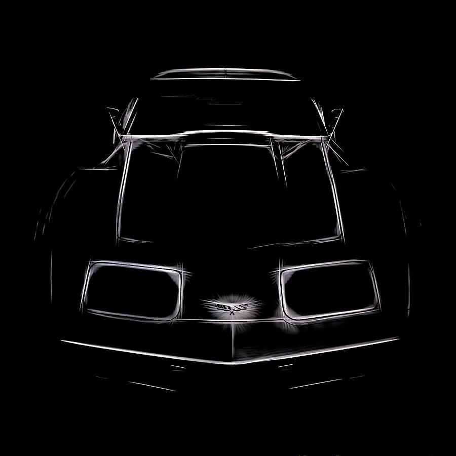  Corvette Stingray Lines Digital Art by Carl H Payne