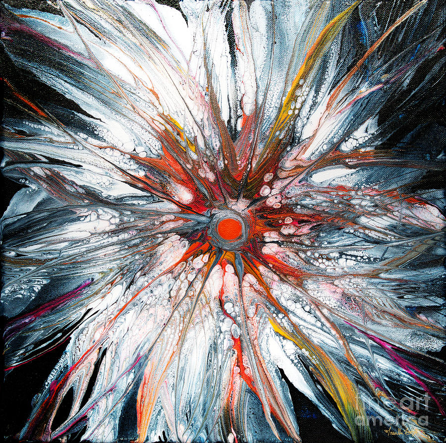 Cosmic Bloom 3908 Painting by Priscilla Batzell Expressionist Art Studio Gallery