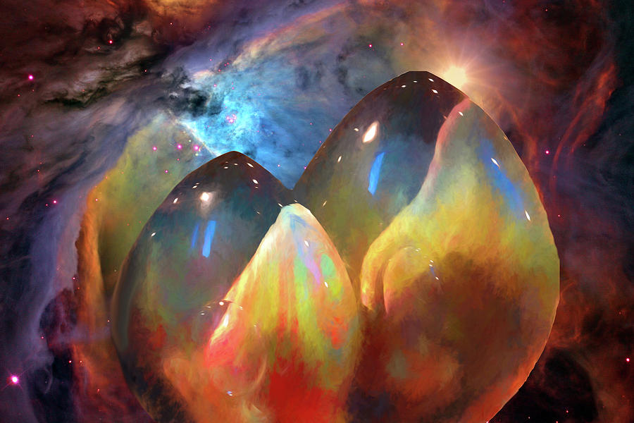 Cosmic Eggs Digital Art by Lisa Yount