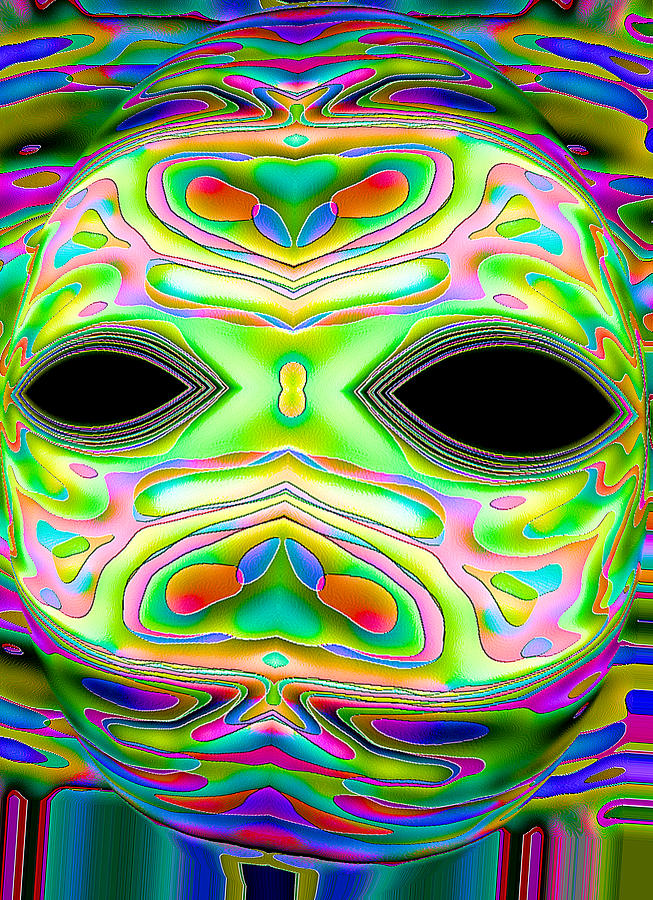 Cosmic Mask Media by Buddy Brackett - Pixels