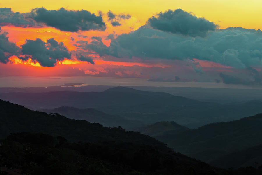 Costa Rica Mountain Sunset Photograph by Norma Brandsberg