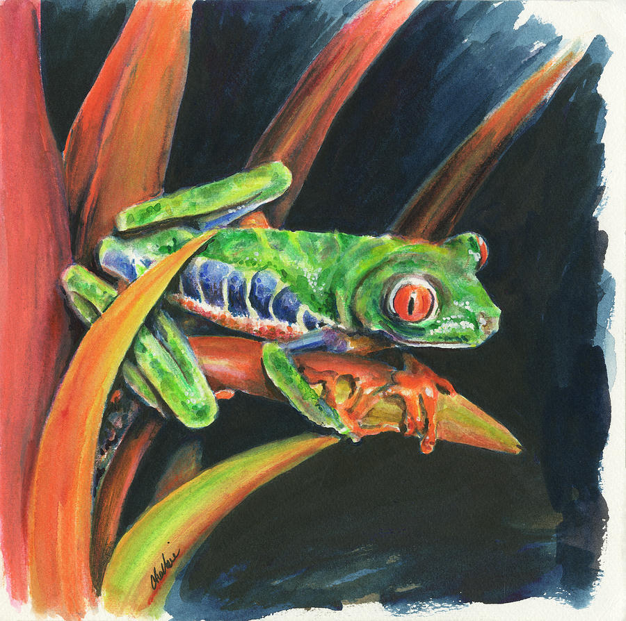 Costa Rican Leaping Frog Painting by Charlsie Kelly - Fine Art America