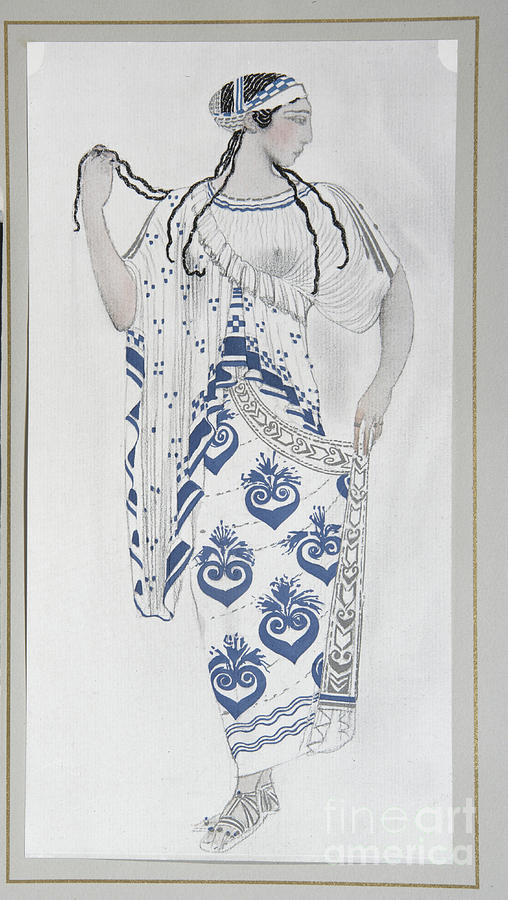 Costume Design For Ida Rubinstein Drawing by Heritage Images