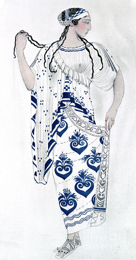 Costume Design For Ida Rubinstein Drawing by Print Collector
