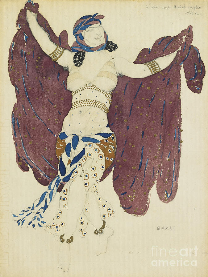 Costume Design For The Ballet Cleopatra Drawing by Heritage Images