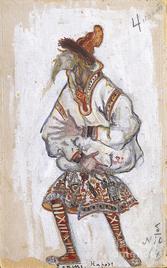 Costume Design For The Ballet The Rite Drawing by Heritage Images