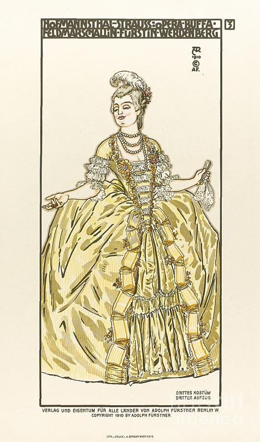 Costume Design For The Opera Der Drawing by Heritage Images