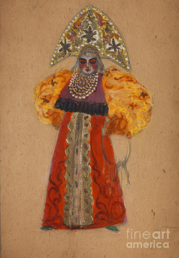Costume Design For The Opera The Golden Drawing by Heritage Images