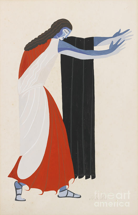 Costume Design For The Play Seven Drawing by Heritage Images