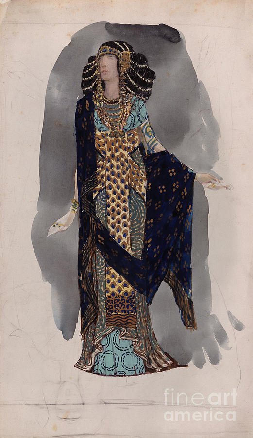 Costume Design From The Series Oriental Drawing by Heritage Images