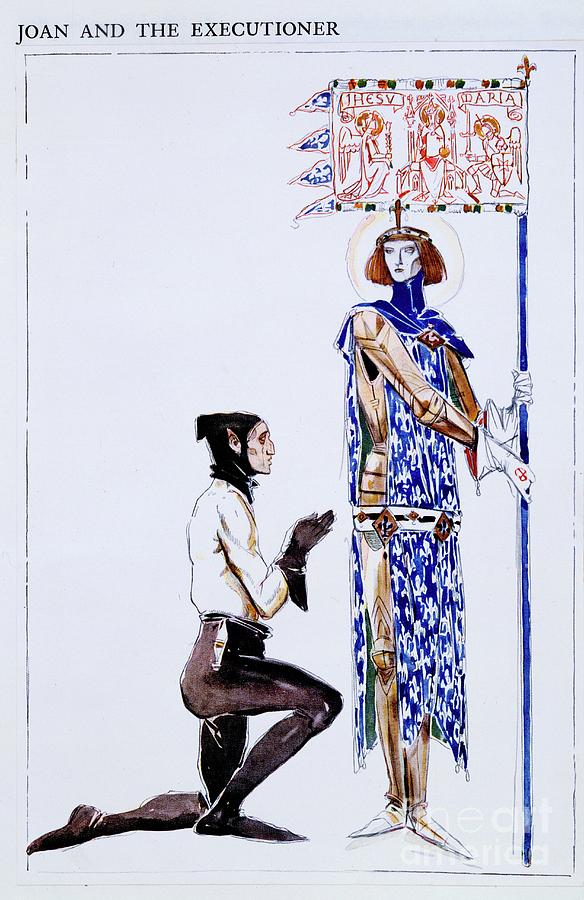 Joan Of Arc Painting - Costume Designs For Joan And The Executioner, Characters From st Joan By George Bernard Shaw, C.1924 by Charles Ricketts