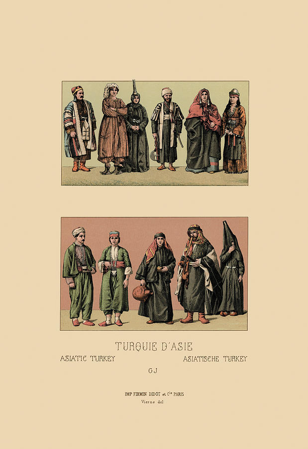 Costumes of Asiatic Turkey Painting by Auguste Racinet
