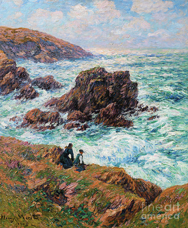 Cote de Clohars, Finistere, 1908 Painting by Henry Moret