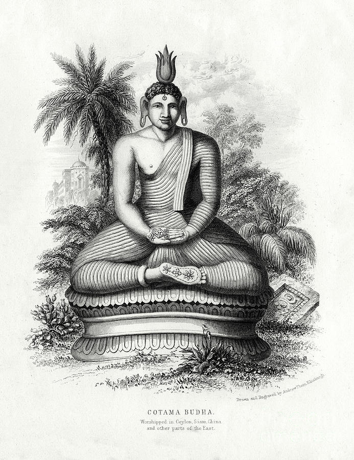 Cotoma Budha, Worshipped In Ceylon Drawing by Print Collector