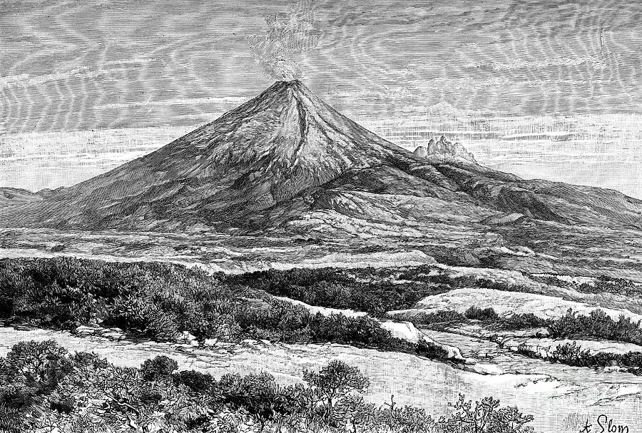 Cotopaxi Volcano, Equador, 1895 Drawing by Print Collector