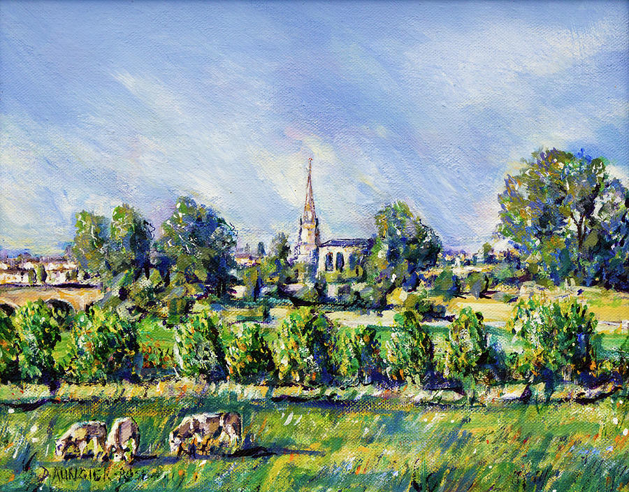 Cotswold Valley View - Tetbury Painting by Seeables Visual Arts