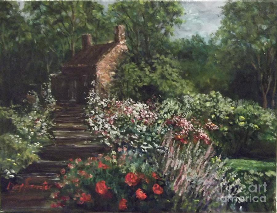 Flower Painting - Cotswolds, English Garden by Lizzy Forrester