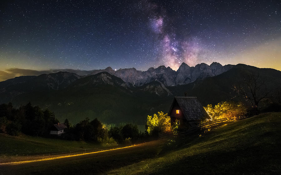 Cottage Below The Mountains Photograph by Ales Krivec