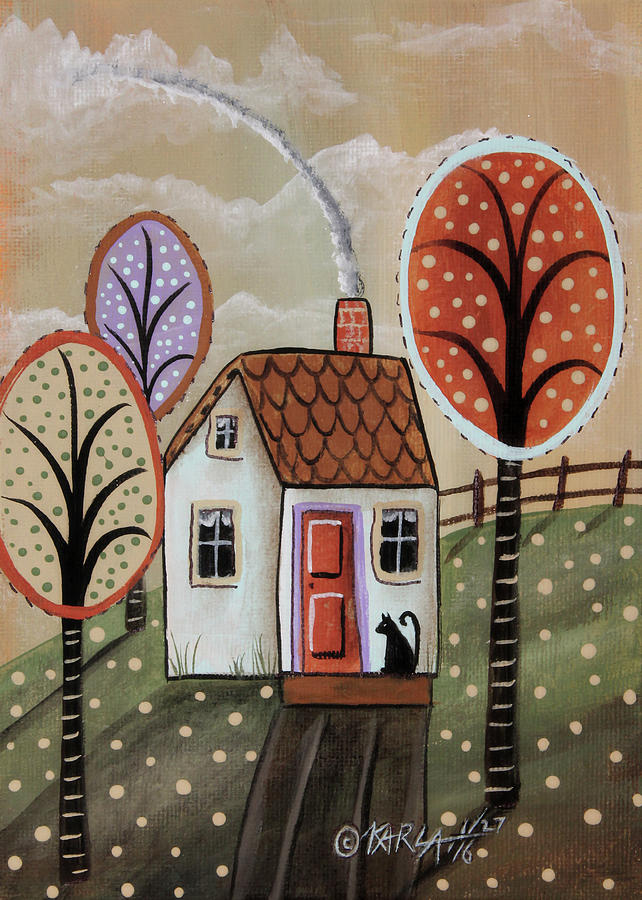 Cottage Cat 2 Painting By Karla Gerard - Fine Art America