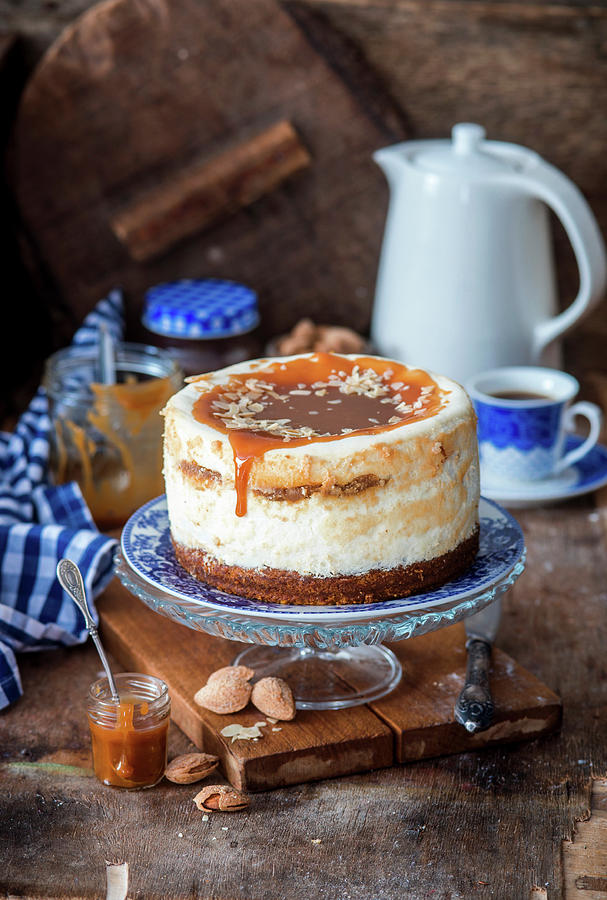 Cottage Cheese Carrot Cake With Salted Caramel Photograph by Irina Meliukh