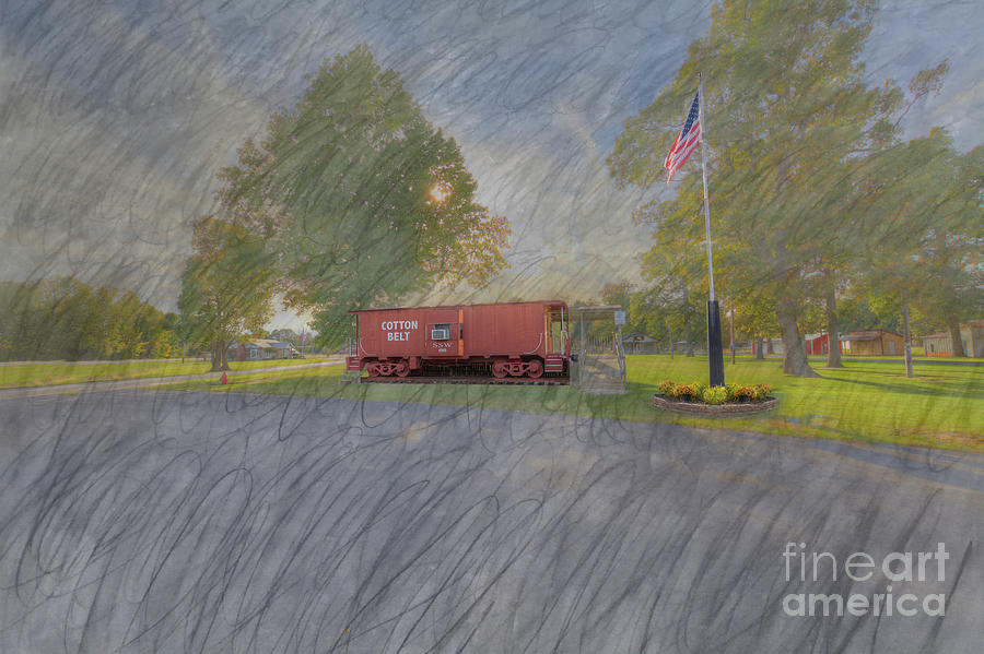 Hdr Digital Art - Cotton Belt Caboose Cambell Missouri by Larry Braun Hdr Digital Art - Cotton Belt Caboose Cambell Missouri by Larry Braun