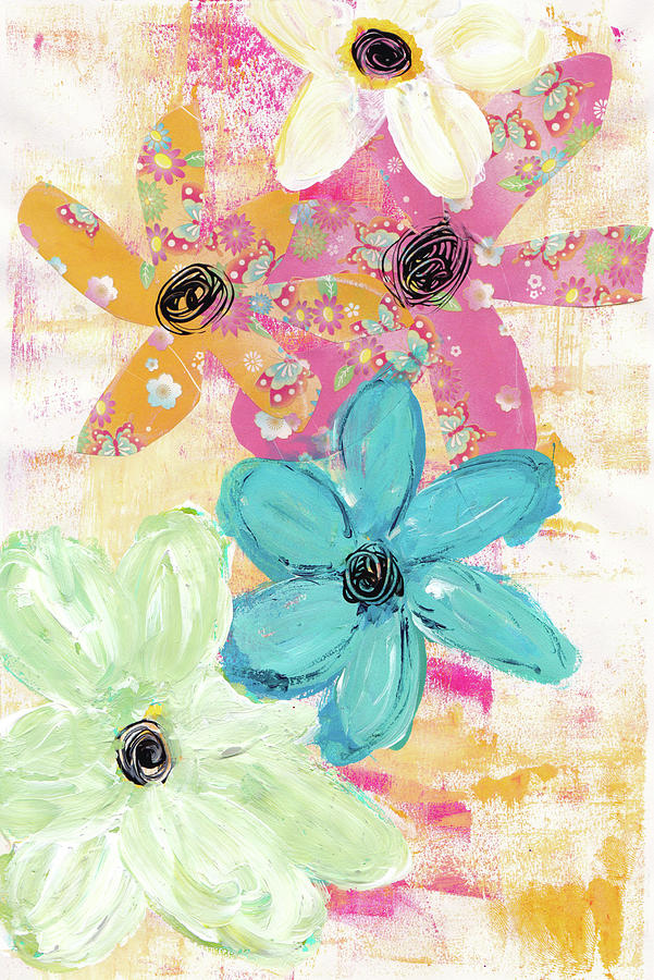 Flower Painting - Cotton Candy Floral by Kathleen Tennant