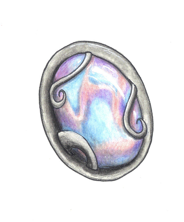 Illustration Digital Art - Cotton Candy Stone by Rose Rambo Illustration Digital Art - Cotton Candy Stone by Rose Rambo