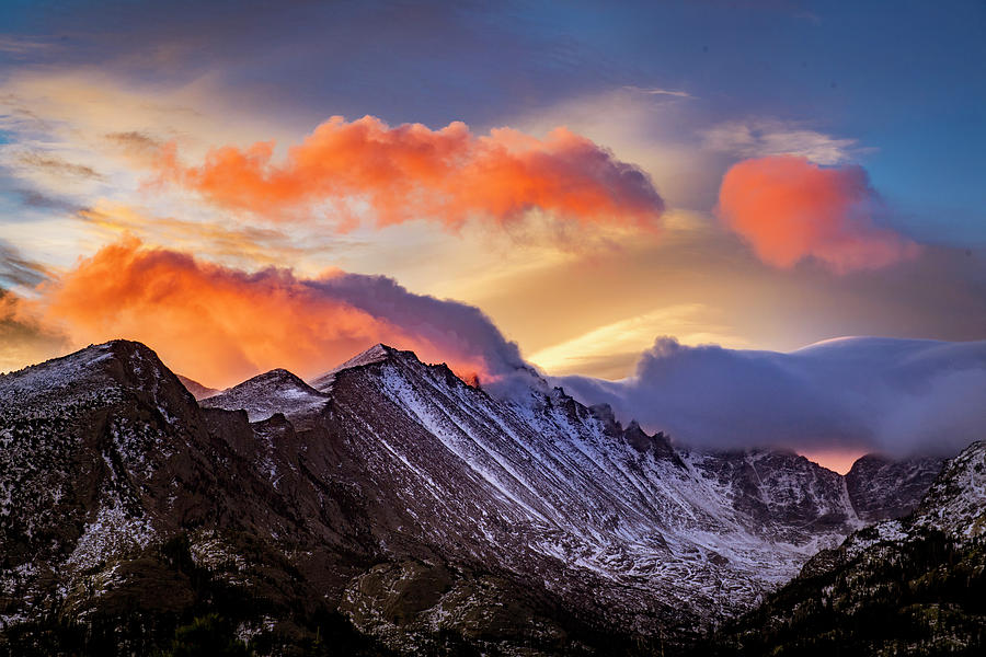 cotton candy sunrise over Longs Peak Photograph by Chelsea Stockton ...