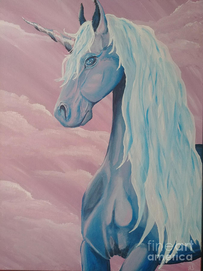 Cotton Candy Unicorn Painting by Heather James - Pixels