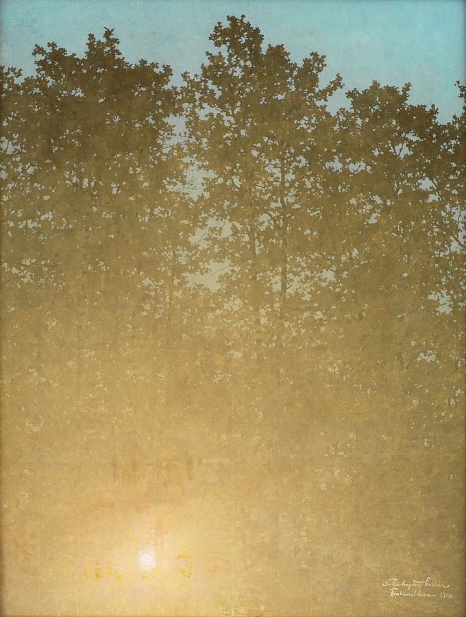 Coucher de soleil, Fontainebleau, 1900. Oil on Canvas. 116 x 87 cm. Painting by Valdemar Schonheyder Moller