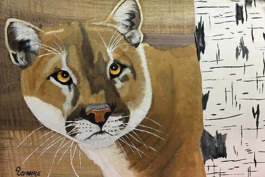 Cougar Painting by Debbie LaFrance - Fine Art America