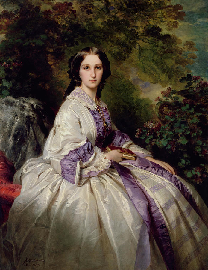 Franz Xaver Winterhalter Painting - Countess Alexander Nikolaevitch Lamsdorff -Maria Ivanovna Beck, 1835-1866-. by Franz Xaver Winterhalter