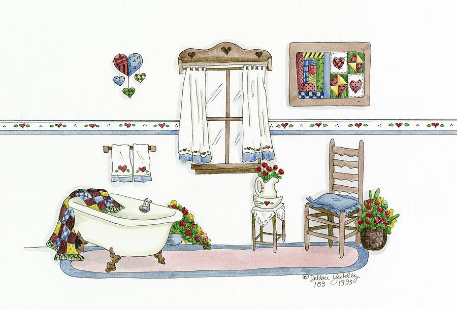Country Bath 2 Painting by Debbie Mcmaster Fine Art America