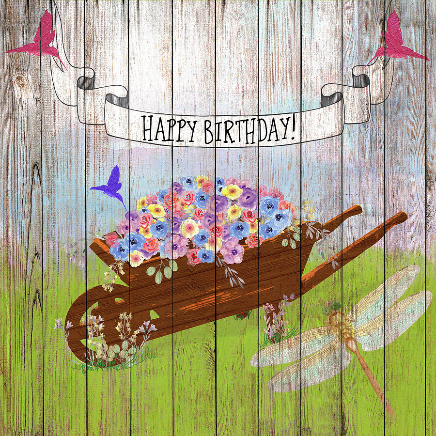 Animal Digital Art - Country Birthday Wishes by Tina Lavoie