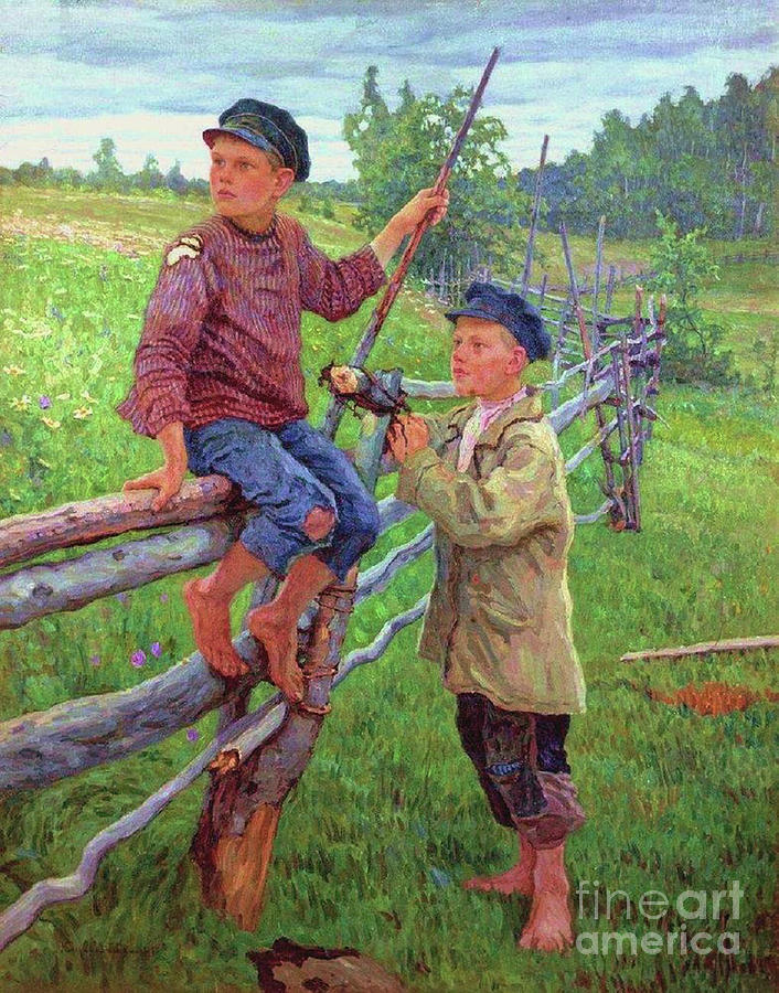 Country Boys, 1936 Drawing by Heritage Images