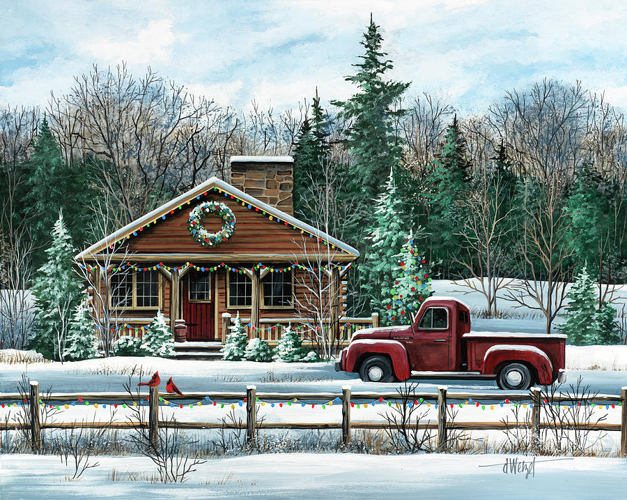 Christmas Painting - Country Christmas by Debbi Wetzel