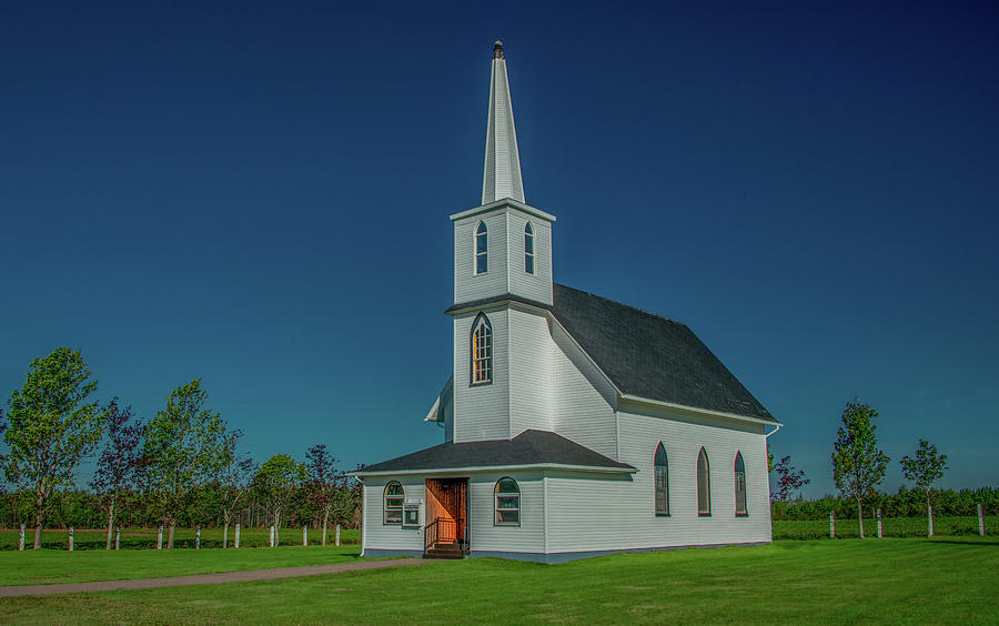 Country Church on a Fine Summer Day Photograph by Marcy Wielfaert