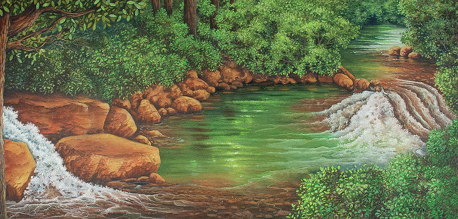 Country Creek Drawing by Teresa Frazier