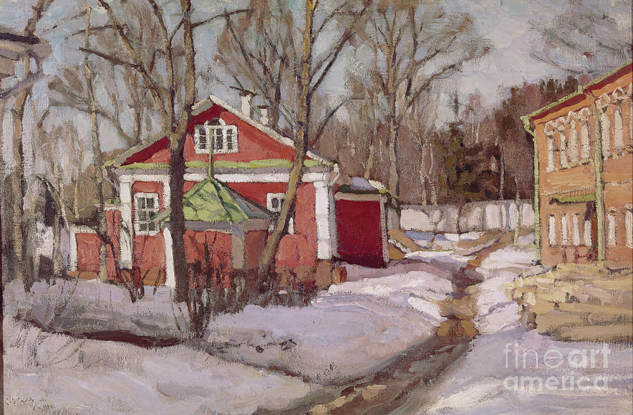 Country Estate In Winter, 1904. Artist Drawing by Heritage Images