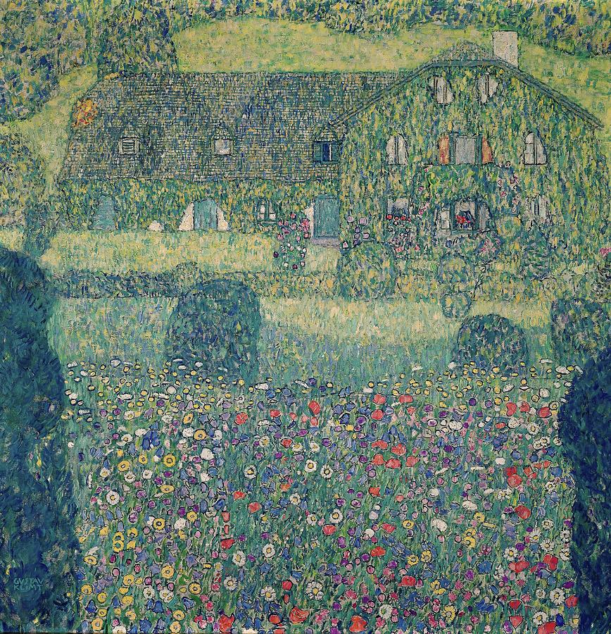 Country house on Attersee Lake -Landhaus am Attersee-, Upper Austria. Oil on canvas -1914-. Painting by Gustav Klimt -1862-1918-