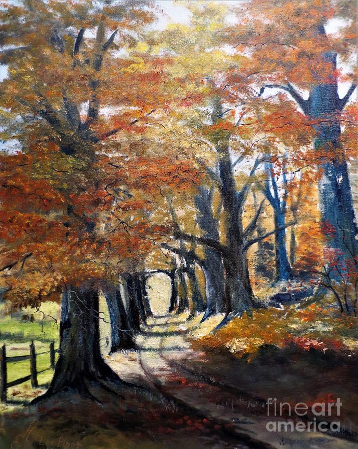 Country Lane Painting by Lee Piper