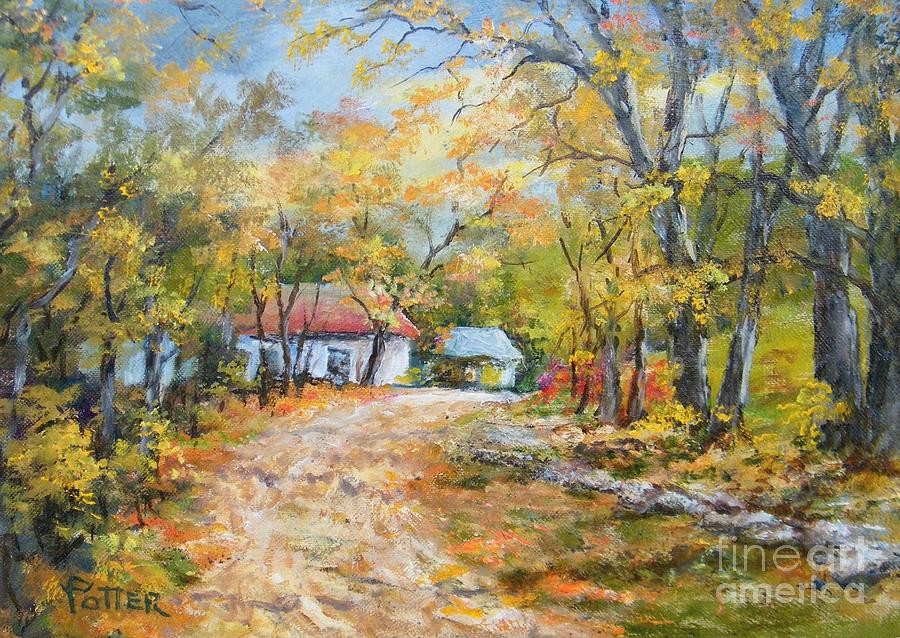 Country Lane Painting by Virginia Potter