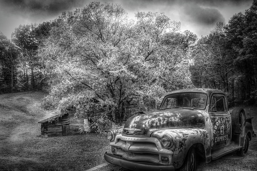 Country Moonshine in Black and White Photograph by Debra and Dave Vanderlaan