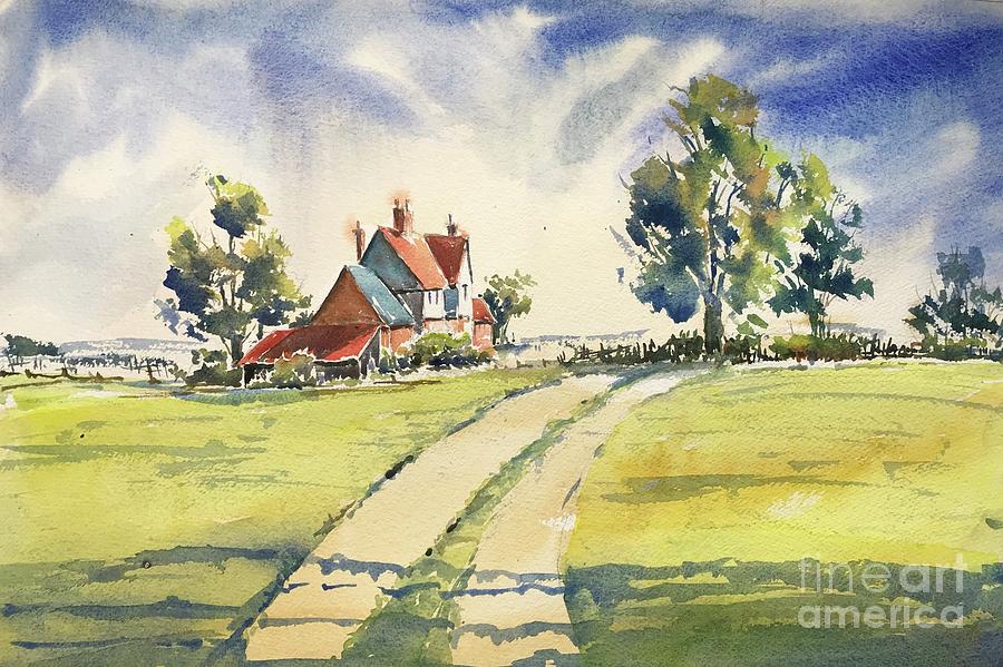 Country road Painting by George Jacob