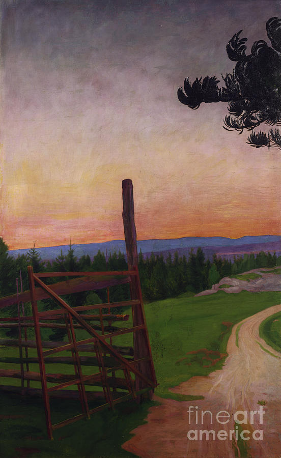 Country road Painting by Harald Sohlberg by O Vaering