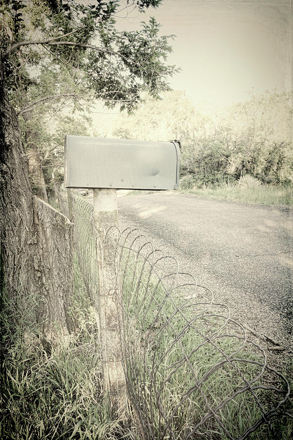 Country Road Mailbox vintage style photograph Photograph by Ann Powell